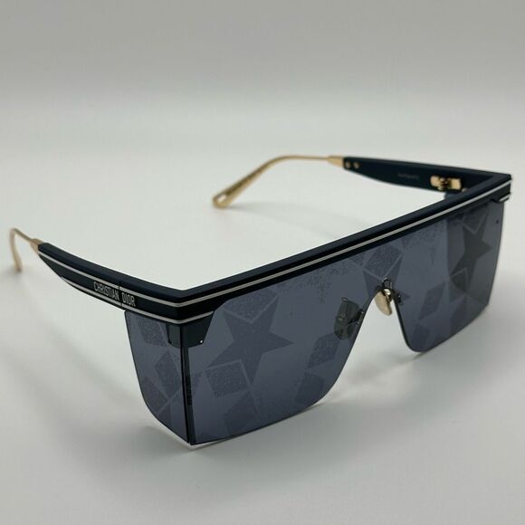 NEW DIORCLUB M1U 31B7 Matte Navy Blue/Silver Mirrored with Blue Star Monogram - Picture 6 of 10